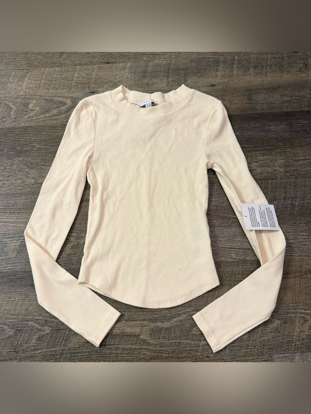 Topshop Ribbed Long-Sleeve Tee